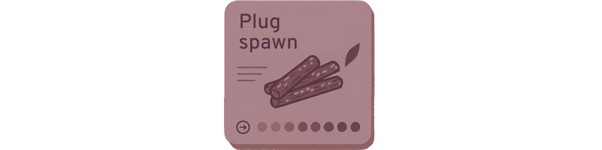 Clavos de micelio para inocular troncos de setas